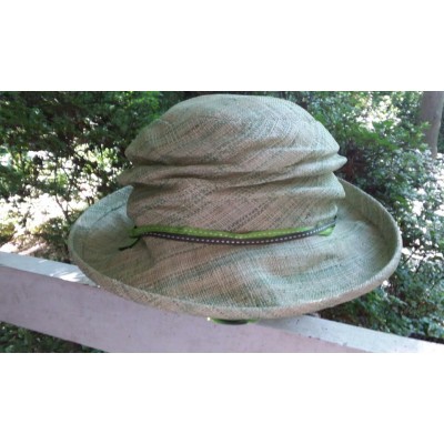 NEW Christine A. Moore Light Green Straw Derby Hat  "EasyJo" NWT With Out Box  eb-71287175